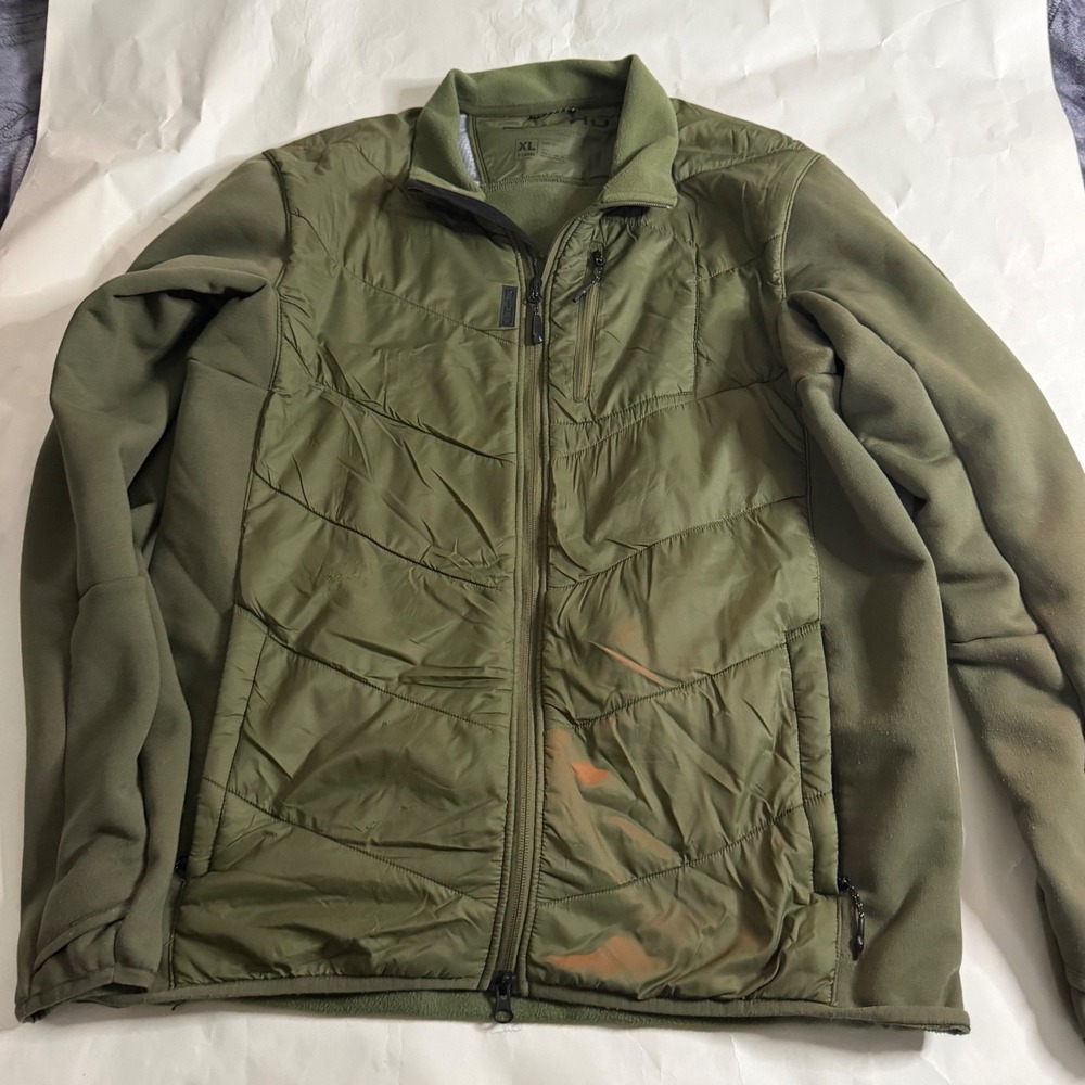 MTHD Aphelion Hybrid Fleece‎ Jacket Mens XL Green Polartec Zip Tactical Hiking